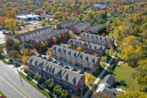 Roofing project: Residential complexes following local building codes and using quality materials