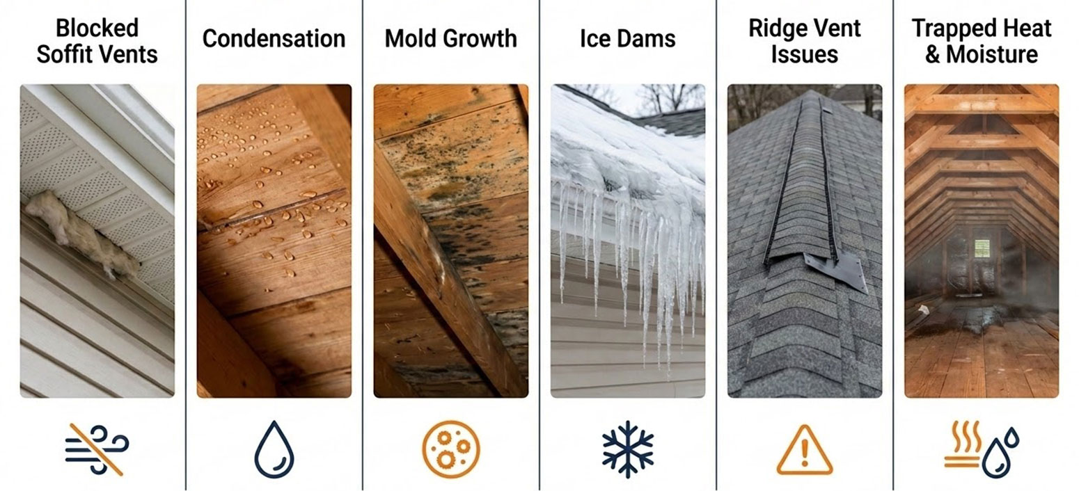 Top 6 signs of improper attic ventilation