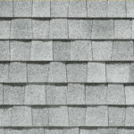 Close-up of CertainTeed Landmark Pro shingles in Silver Birch color.