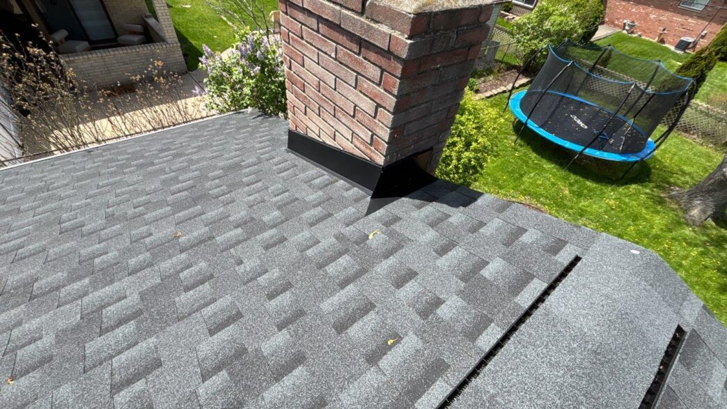 After photo of roof replacement completed in Brownstown MI