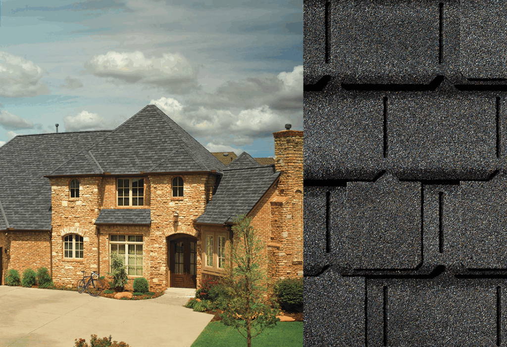 GAF Roofing Camelot II designer shingles on home.
