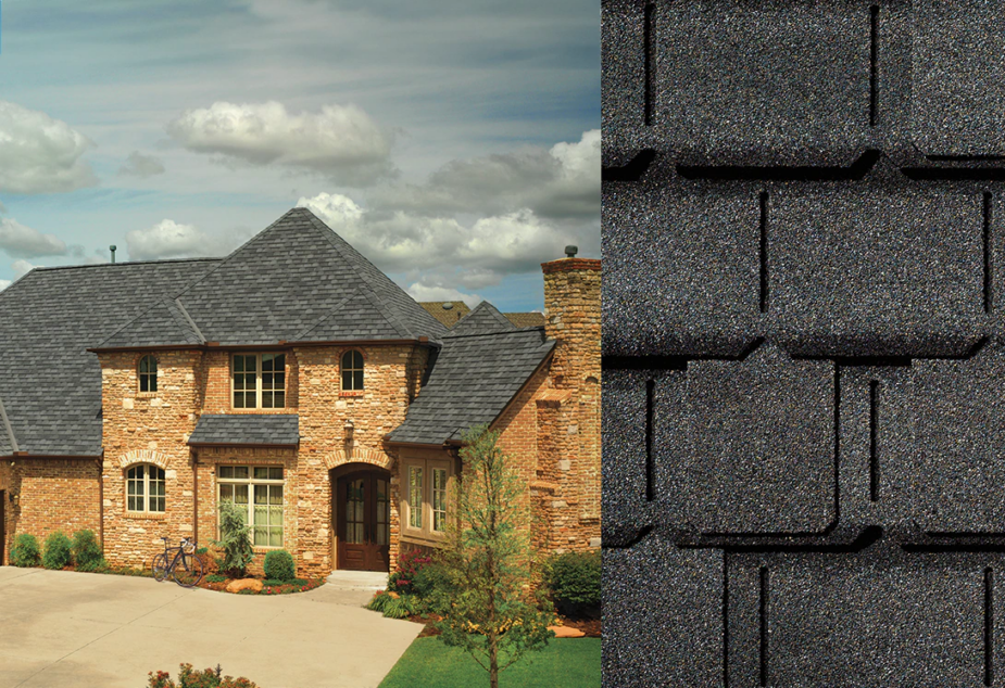 GAF Designer Camelot II roofing shingles on home.