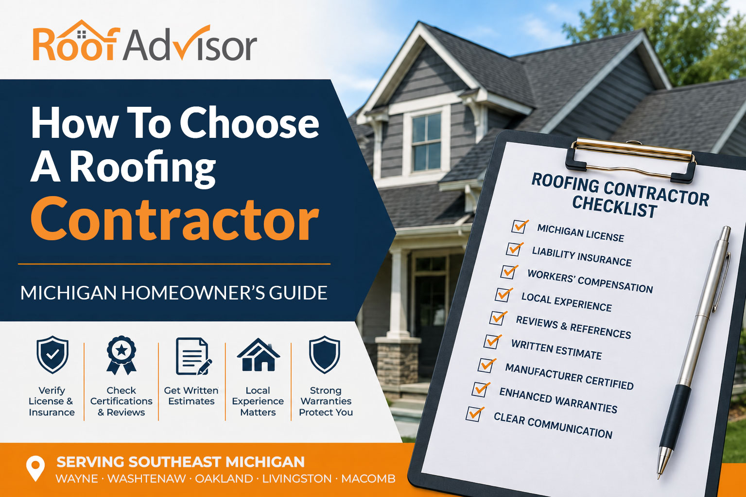 How To Choose a Roofing Contractor (Michigan Homeowner’s Guide)