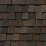 Close-up of CertainTeed Landmark Pro Max Def shingle in Shenandoah color, showcasing its rich blend of brown & black tones for roofing aesthetics.
