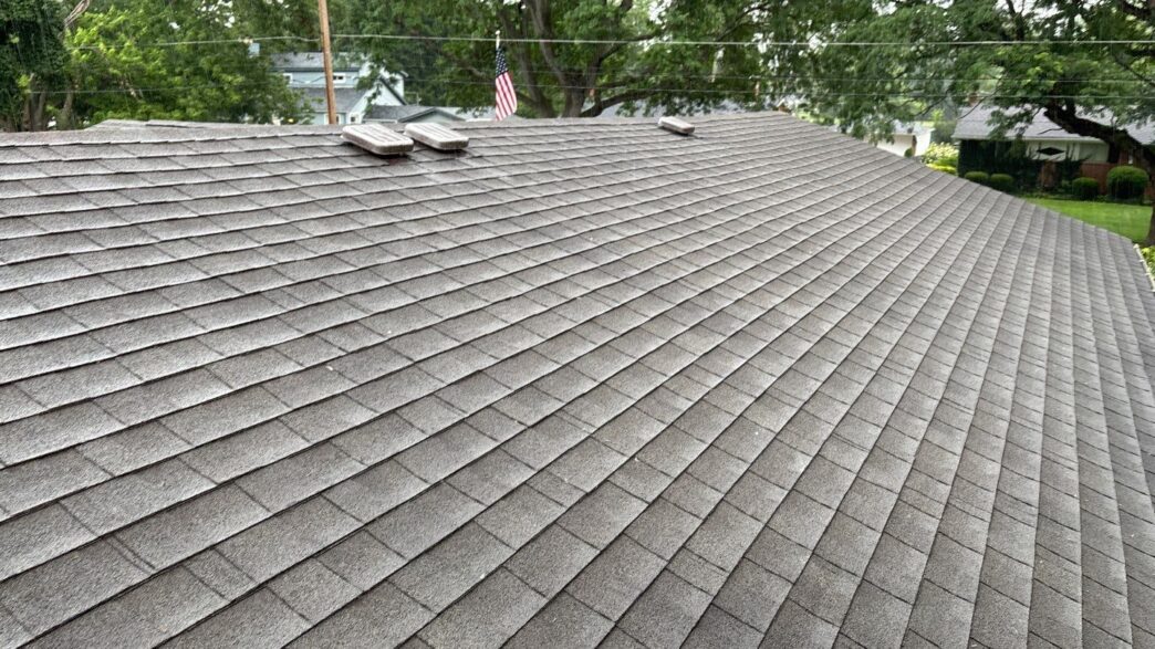 Completed GAF Timberline HDZ roof after full roof replacement project in Michigan