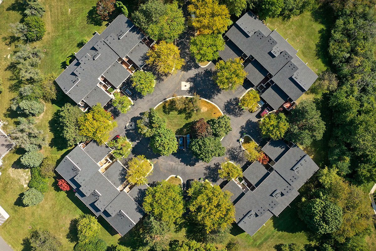 We account for all the materials like nails, shingles, and flashing around things like skylights & chimneys