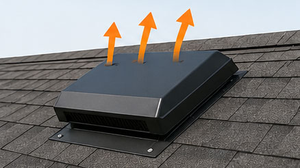 Power ventilation for homes and long term roof health.
