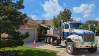 Before work starts, materials are staged carefully and access areas are protected. A well-organized setup helps the project move smoothly and minimizes disruption from the start.