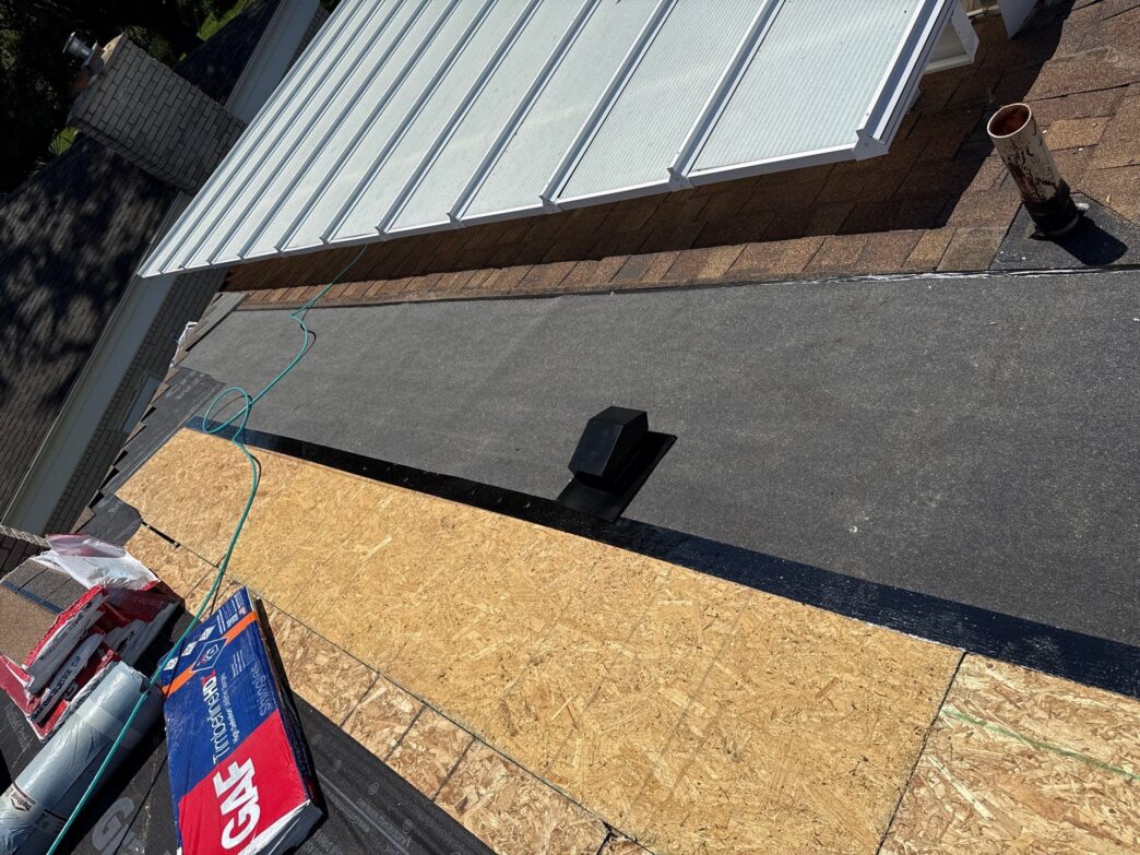Canton roof replacement with ice and water shield put down