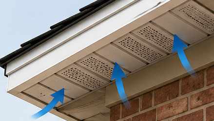 Soffit ventilation for homes and long term roof health.