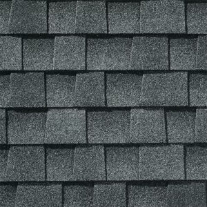 Close-up of Timberline HDZ Pewter Gray Shingles.